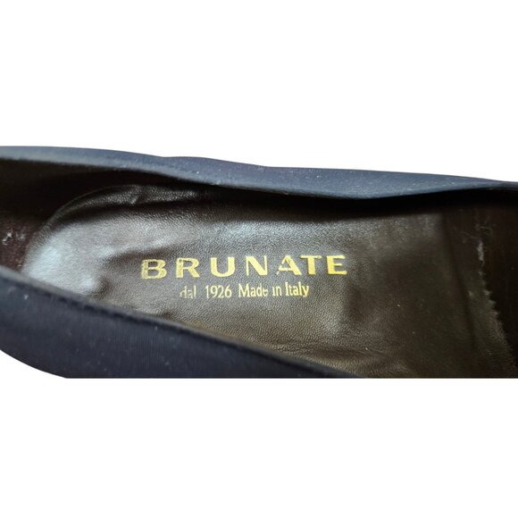 Brunate Women's loafers Fondi Fabric Navy Size EU 39.5/US 8.5 - Picture 10 of 14